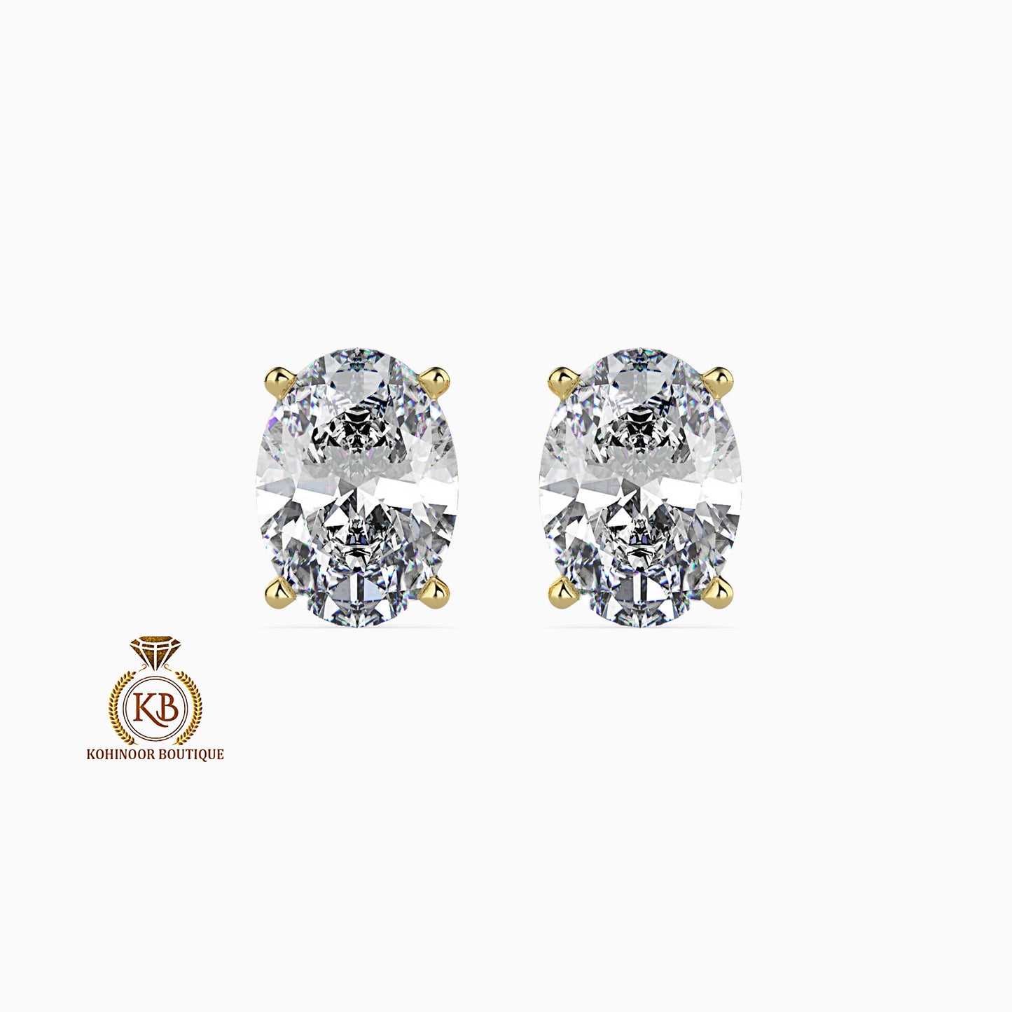 Oval Cut Solitaire Moissanite Stud Earrings,Moissanite Wedding Earrings,Push Back Earrings,Anniversary Mother's Day Gift