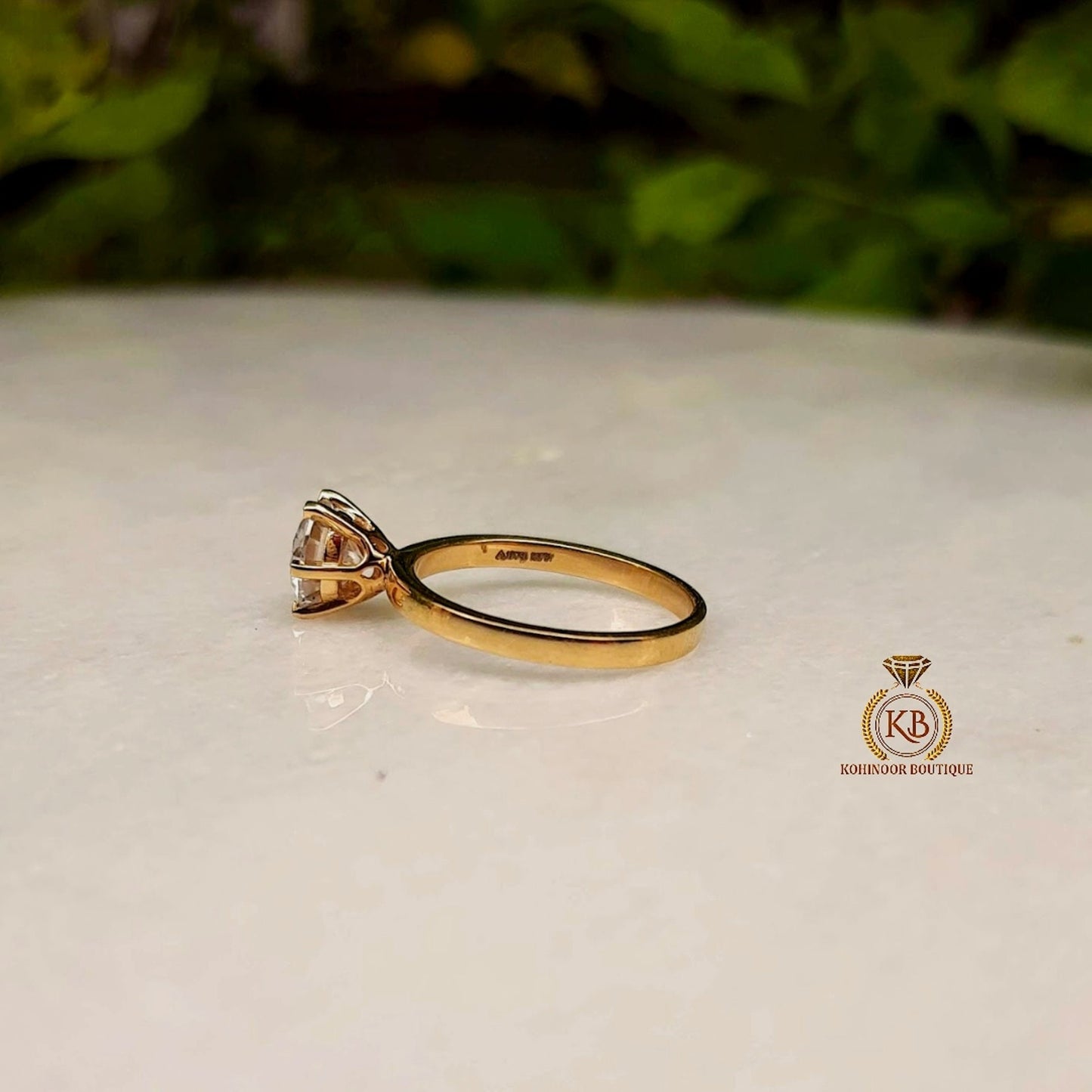 Round Moissanite Solitaire Engagement Ring , Ring for her, Wedding Anniversary Gift for Wife, Proposal Ring