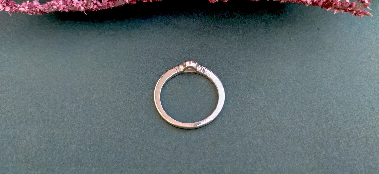 Half Moon Moissanite Minimalist Solitaire Engagement\propose\anniversary Ring in 18k\14k\10k White\Yellow\Rose Gold