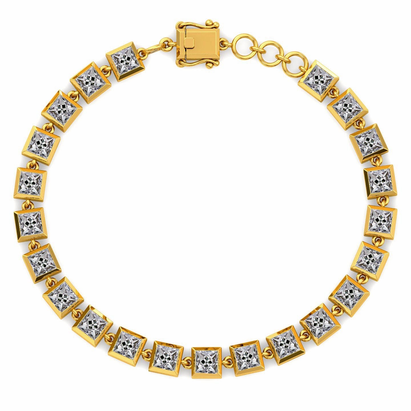 French Cut Moissanite Tennis Bracelet, Antique Cut Bracelet for women, Bracelet for girls, Bracelet for her, Anniversary gift