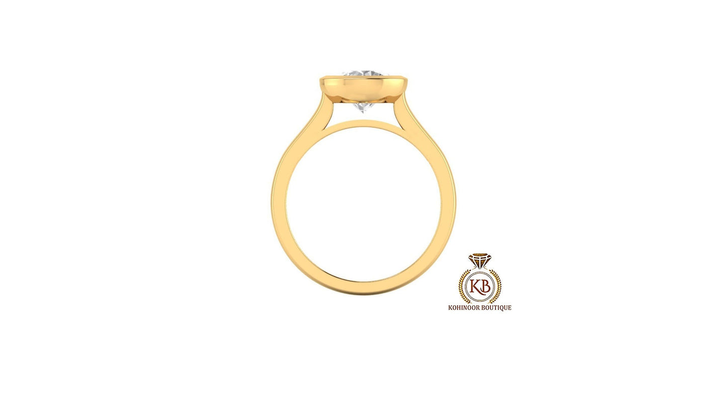 Bezel Round Cut Moissanite Cathedral set Engagement ring, ring for women, promise proposal ring for her
