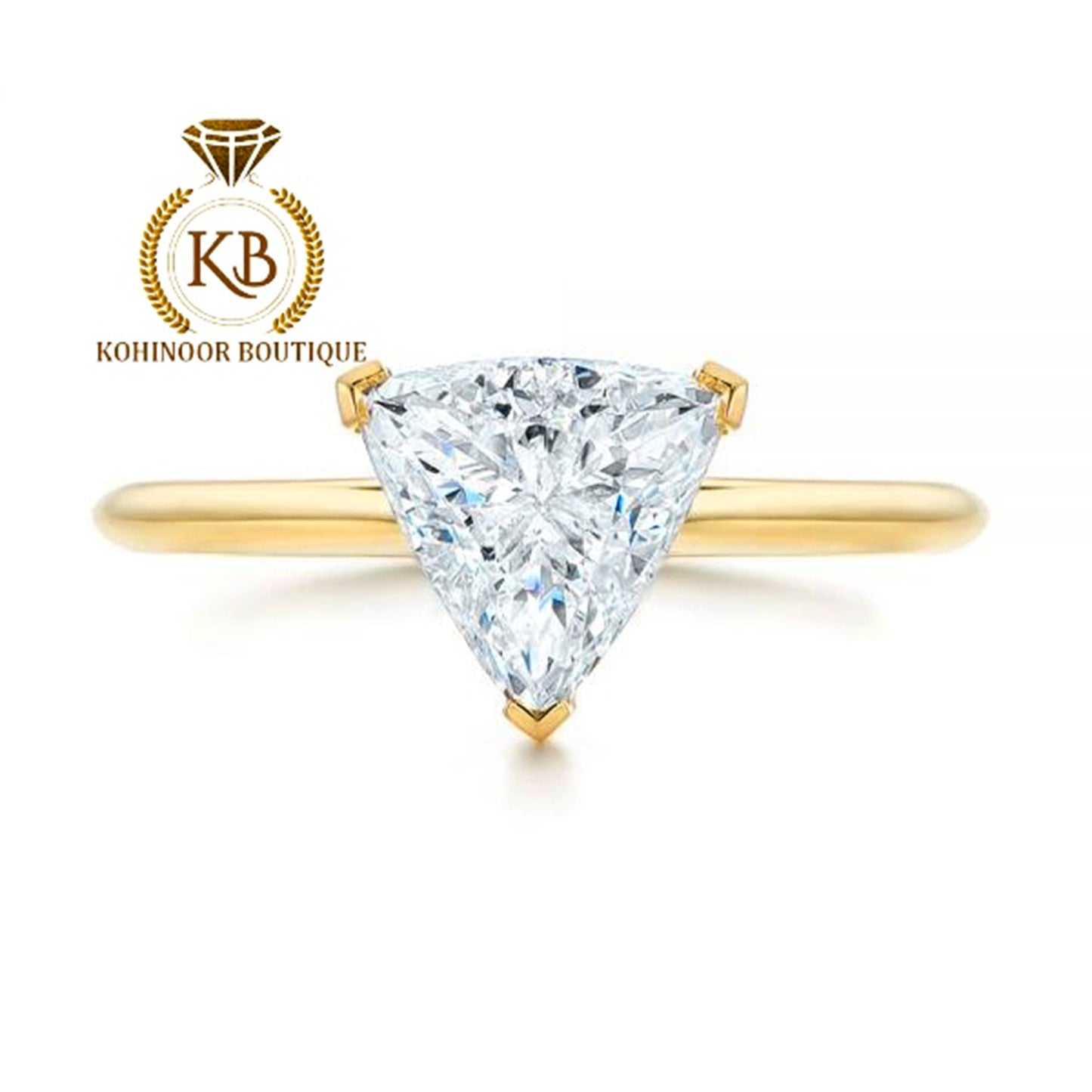 Trillion\trilliant Moissanite solitaire Engagement\Bridal\propose\anniversary Ring with White\Yellow\Rose Gold