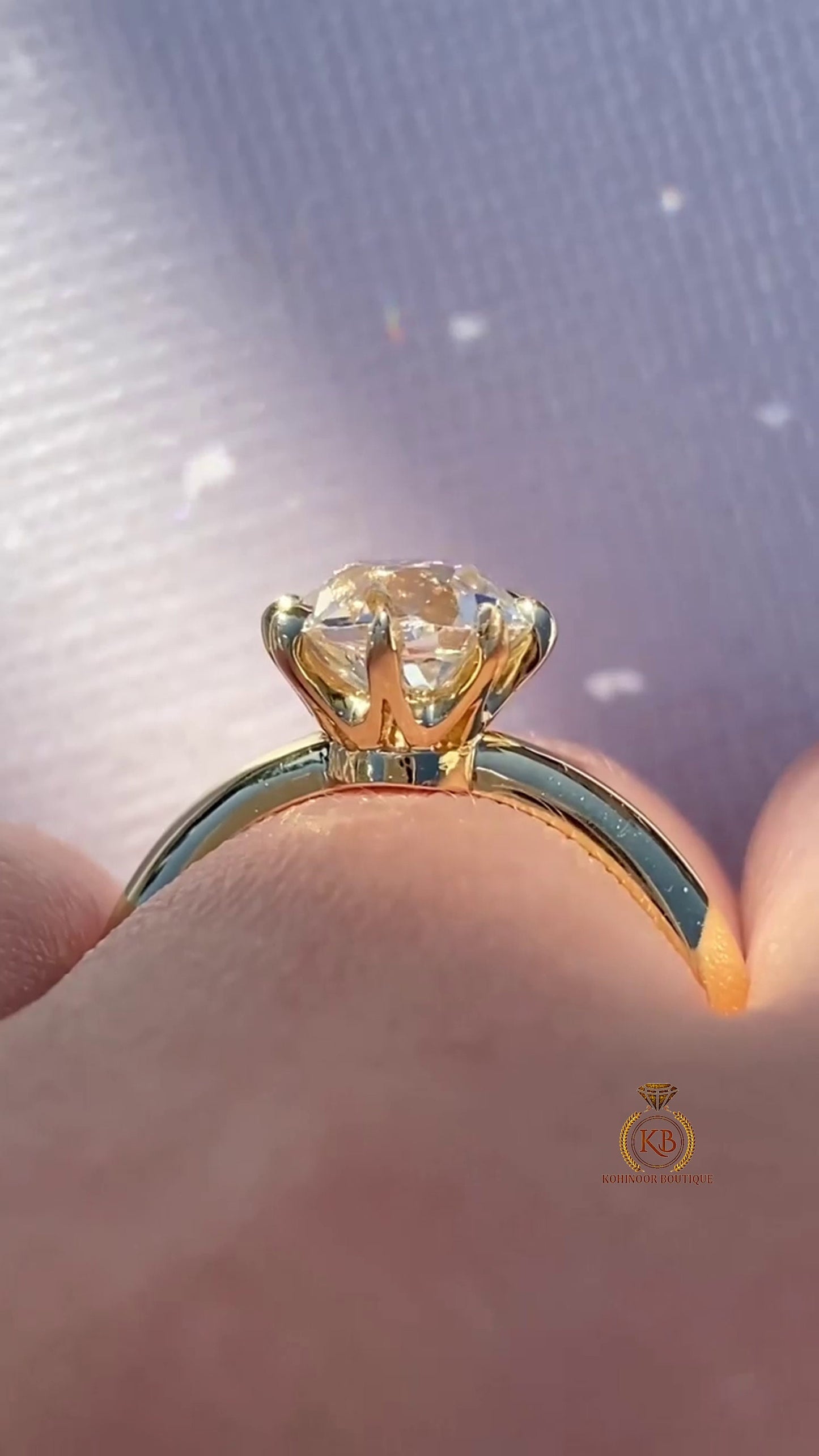 Old Mine Cut OMC Moissanite Solitaire Engagement Ring,  Ring, Wedding anniversary Ring in 18k\14k\10k White\Yellow\Rose Gold