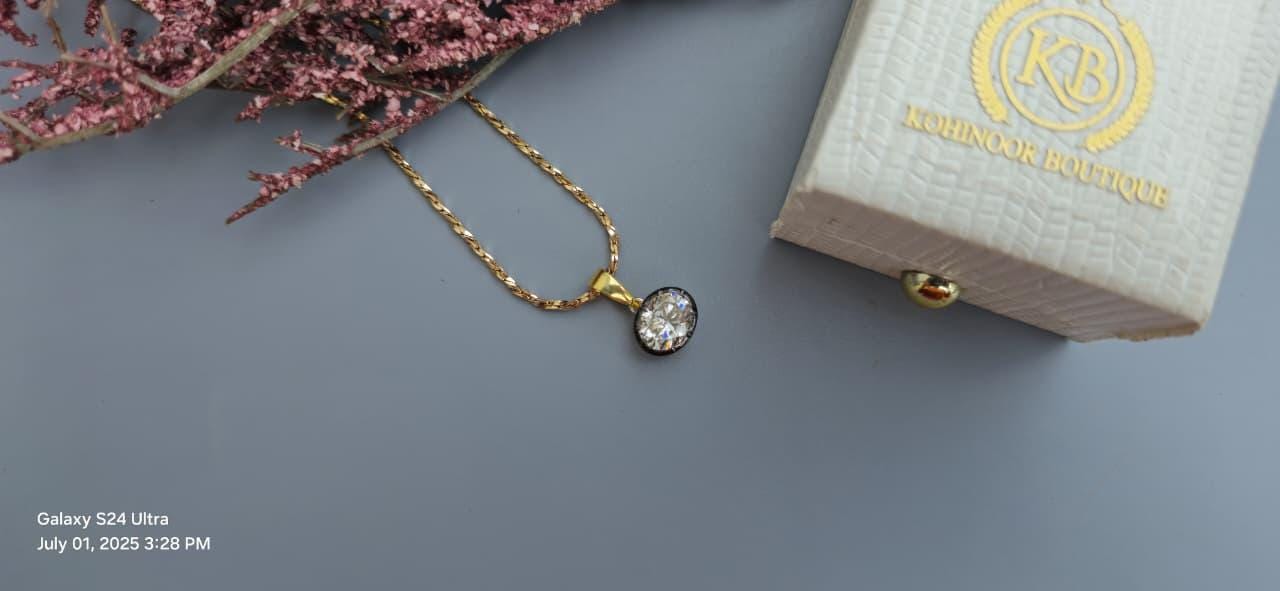 East west oval Cut Moissanite Pendant, Georgian cut down set Pendant without chain, Blackened gold pendant, Pendant for women, gift for her