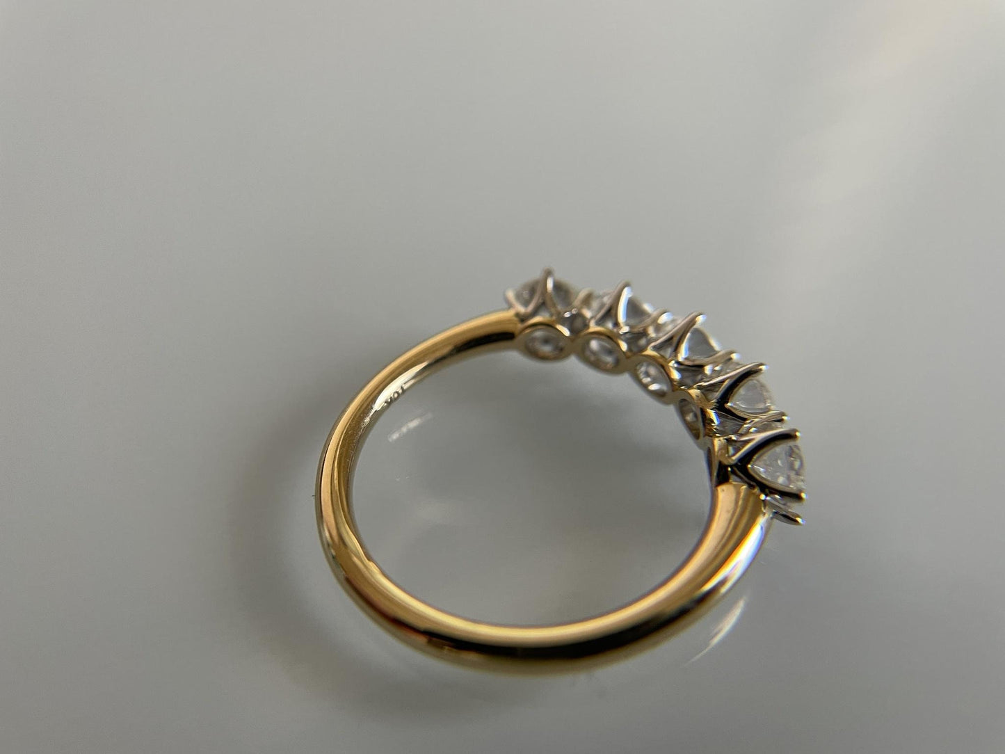 OEC Old European Cut 5 stone Moissanite wedding band, Anniversary Band, Anniversary gift, gift for wife, ring for her