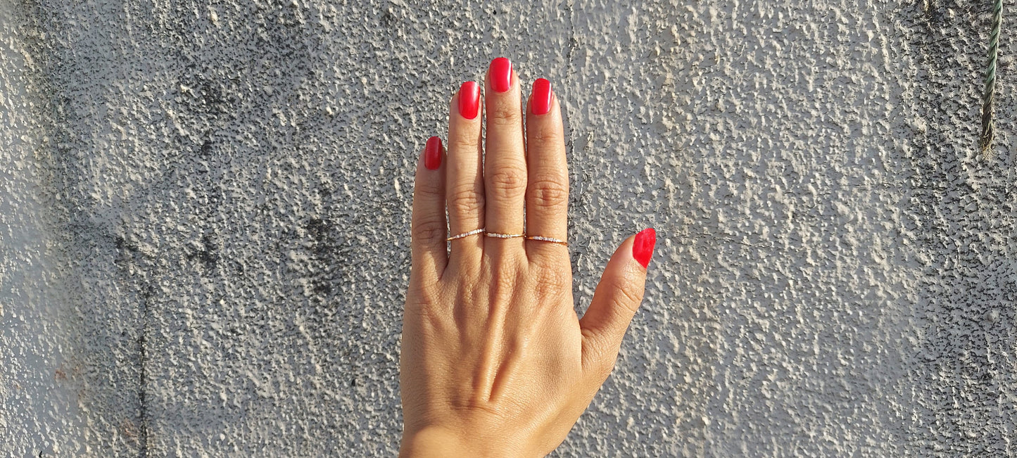 Numbers Date Morse code Moissanite Half Eternity ring, wedding anniversary date, Birth date, personalized gift, Children birth date.