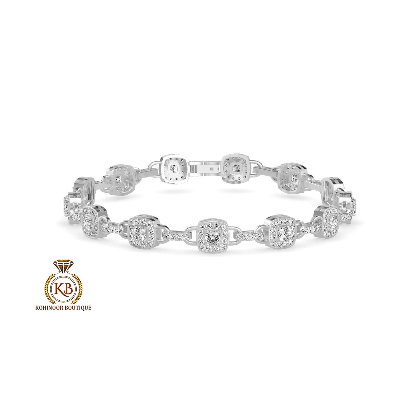 Moissanite Cushion cut Tennis Bracelet, Bracelet for women, Bracelet for her\girls, Anniversary\Birthday\Christmas gift