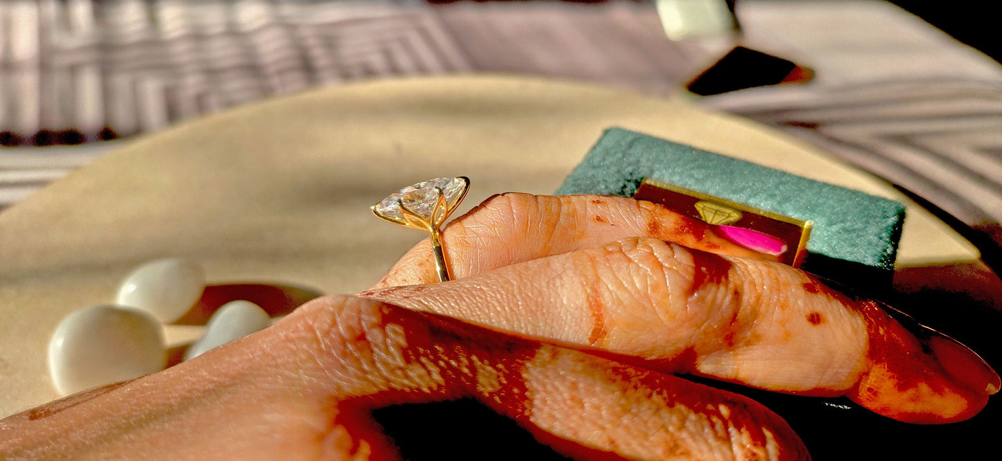 Tulip Basket Prongs Marquise Cut Moissanite Classic Solitaire Engagement Ring, Promise ring, Proposal ring, Ring for her, gift for her
