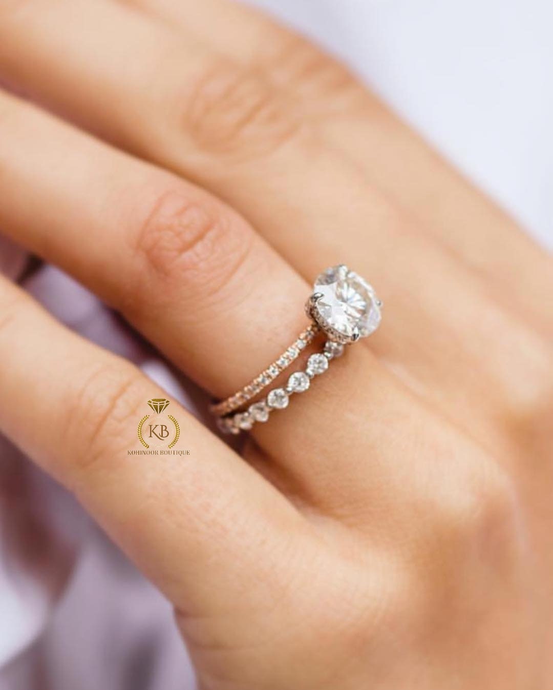 Round moissanite classic wedding band, rings for women, half full eternity ring, gift for women, stackable band.