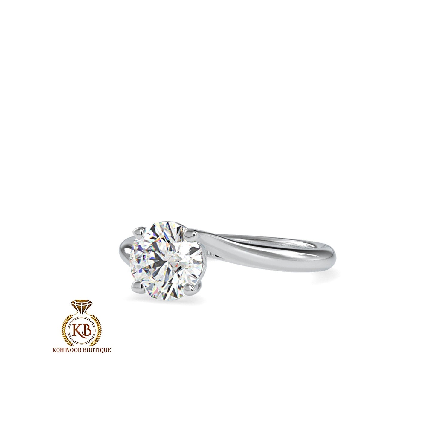 Round Cut Classic Solitaire with Unique Heart Basket Moissanite Engagement ring, ring for women, ring for her.