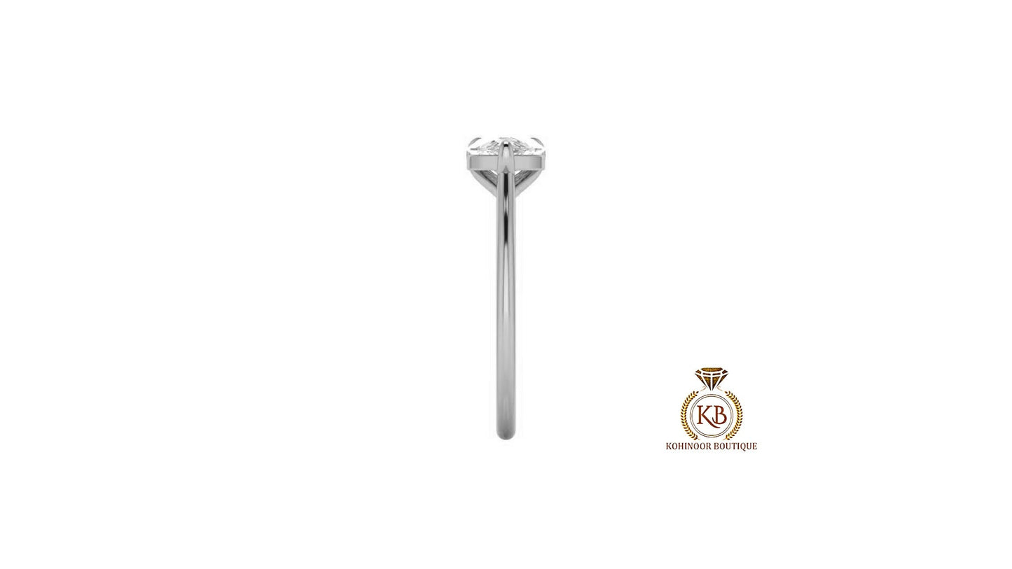 East-West Classic Trellis Pear Cut Solitaire Engagement Ring, Right hand ring, Cocktail Ring, Ring for her, ring for women