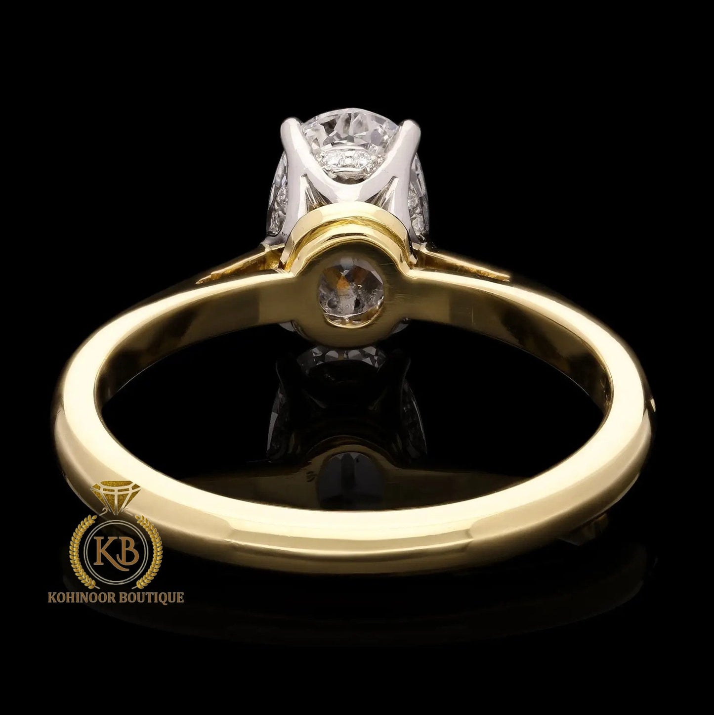 Old mine Cut OMC Oval Moissanite Solitaire Hidden Halo Engagement Ring, Proposal\Anniversary\Promise Ring in White\Yellow\Rose Gold