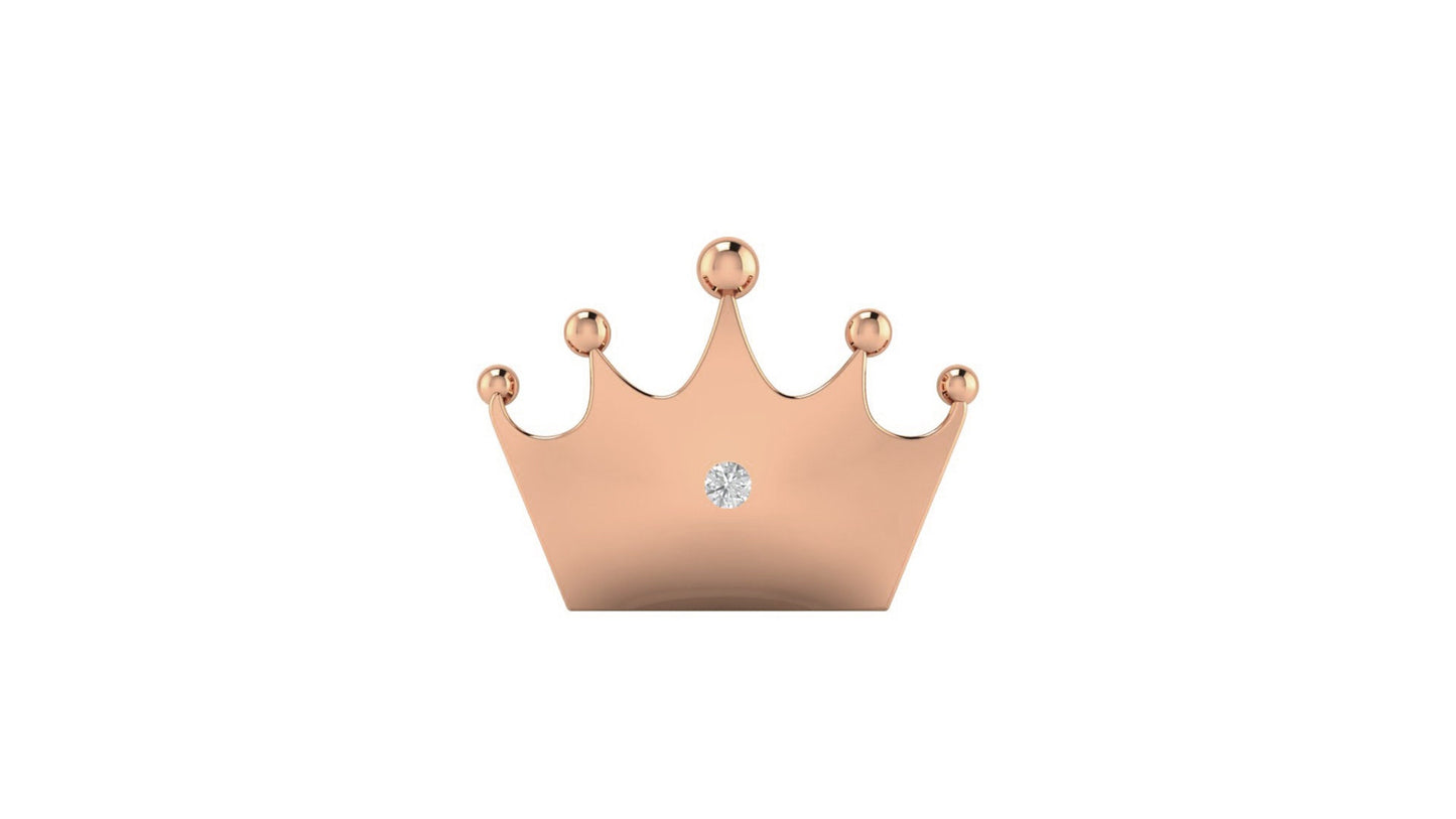 Baby shower gift, Treasures Eleven Crown charm, crafted for babies and children, Personalised at the back with the name & birth date
