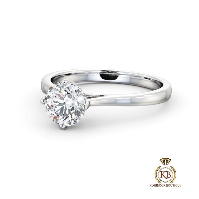 Compass prong set Round Cut Hidden Halo Cathedral set Solitaire Moissanite Engagement ring, ring for her, proposal ring, gift for women