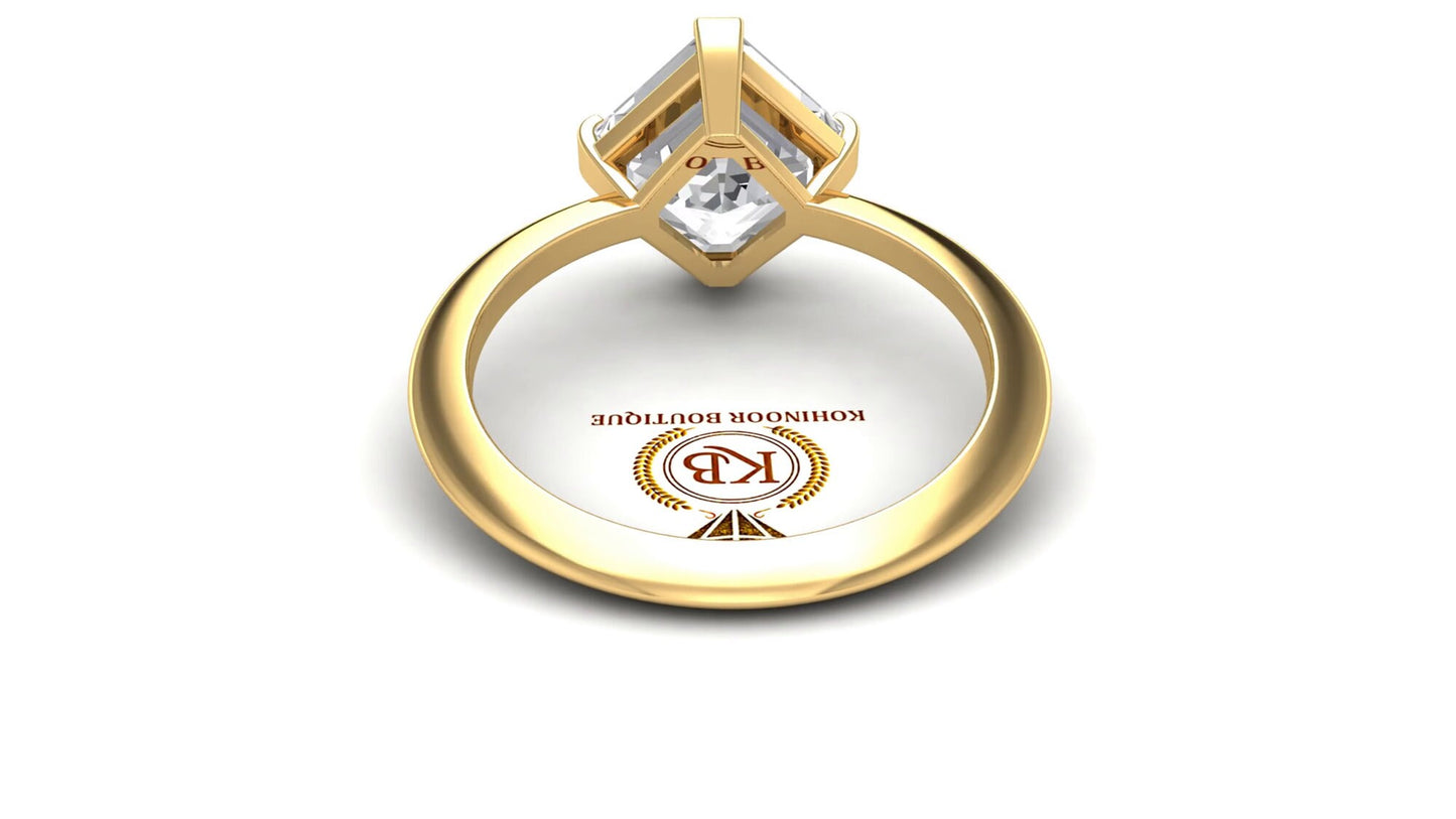 Asscher Cut Kite Set Octagonal Moissanite Solitaire Engagement ring Wedding\Proposal\Promise Ring