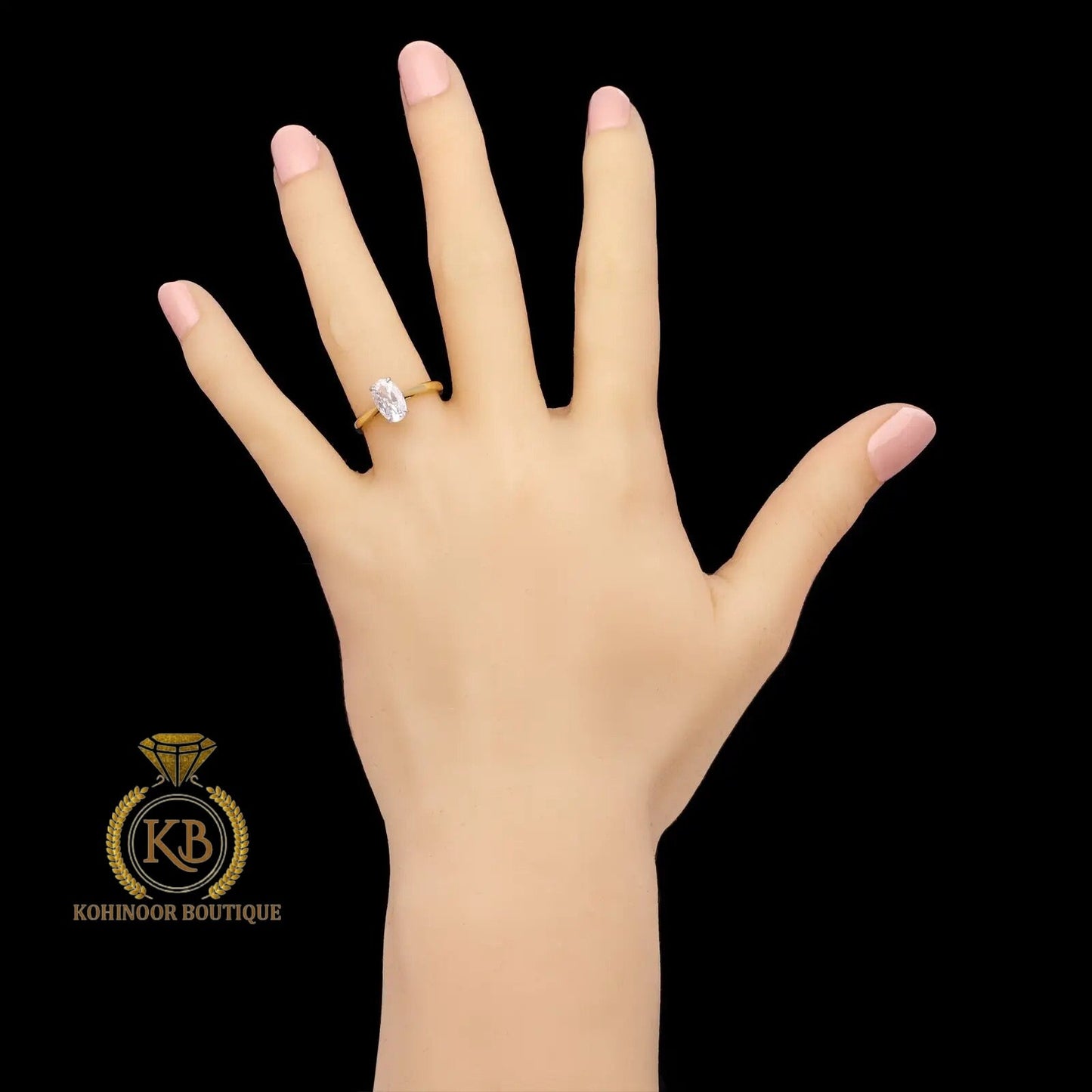 Old mine Cut OMC Oval Moissanite Solitaire Hidden Halo Engagement Ring, Proposal\Anniversary\Promise Ring in White\Yellow\Rose Gold