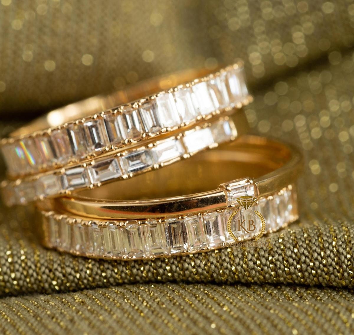 Baguette Moissanite half Eternity ban, East West  Band,dainty wedding band,minimalist ring in 18k\14k\10k White\Yellow\Rose Gold