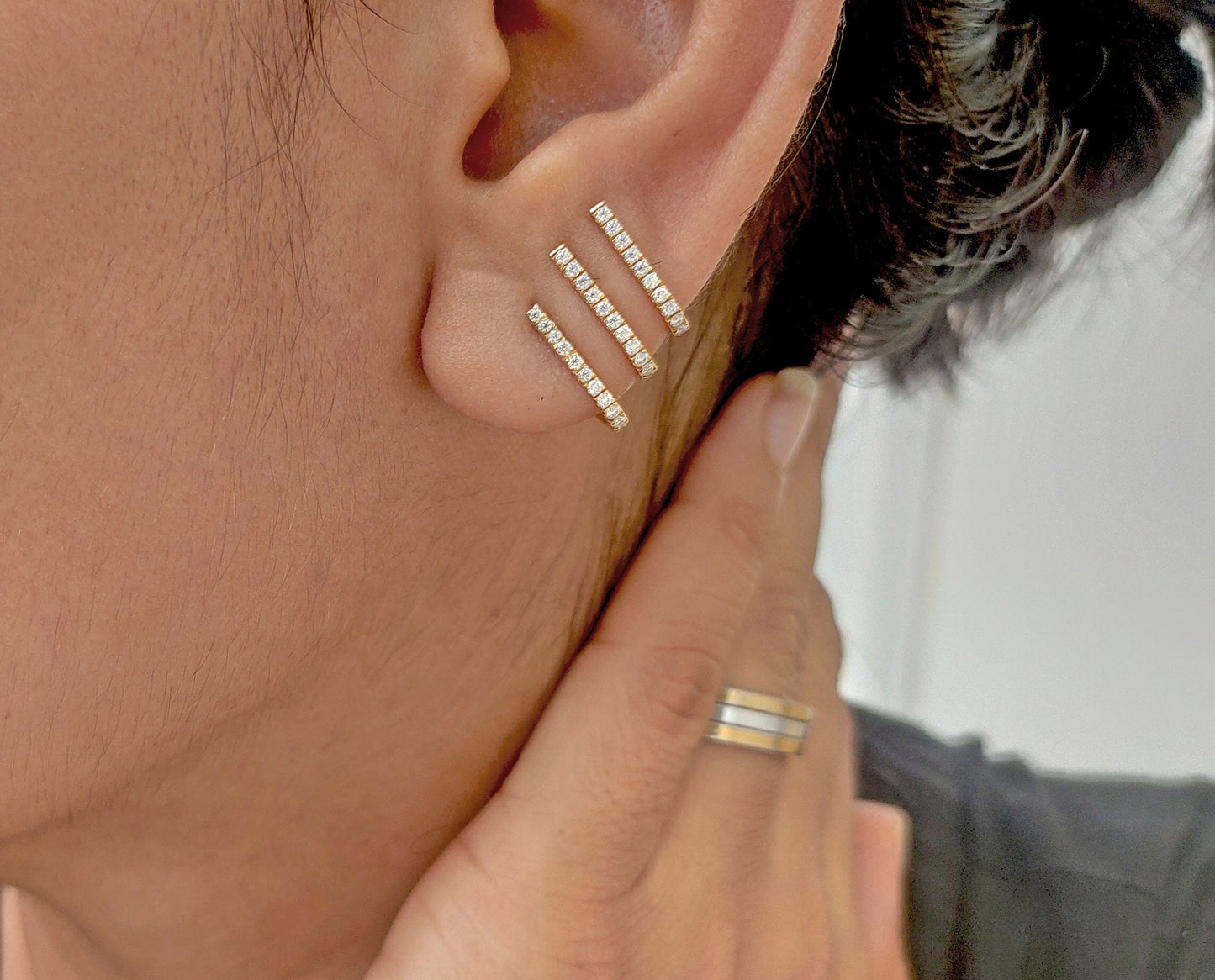 Moissanite Earrings, Earrings for women, Party wear earrings, Anniversary Gift for wife, birthday gift for women