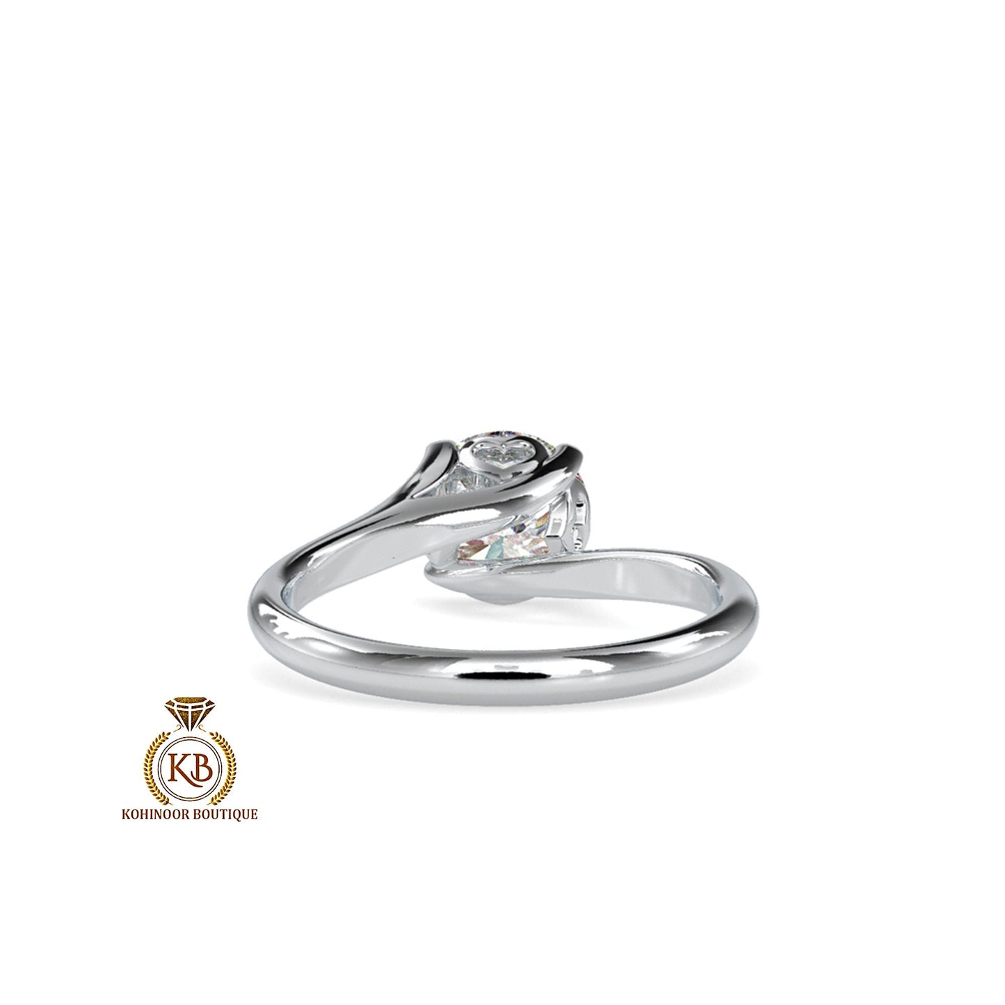 Round Cut Classic Solitaire with Unique Heart Basket Moissanite Engagement ring, ring for women, ring for her.