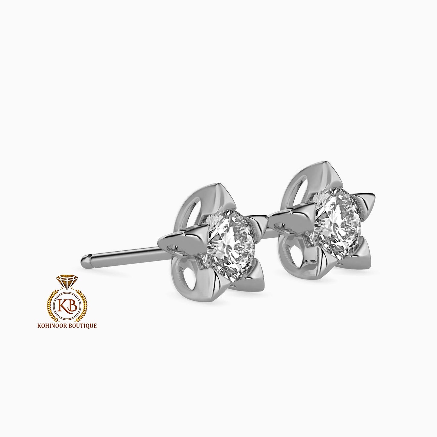 Round Cut Star shaped Solitaire Moissanite Stud Earrings,Moissanite Wedding Earrings,Push Back Earrings,Anniversary Mother's Day Gift