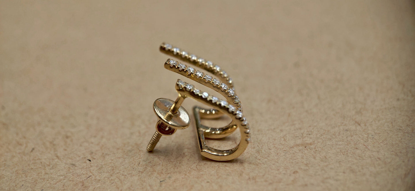 Moissanite Earrings, Earrings for women, Party wear earrings, Anniversary Gift for wife, birthday gift for women