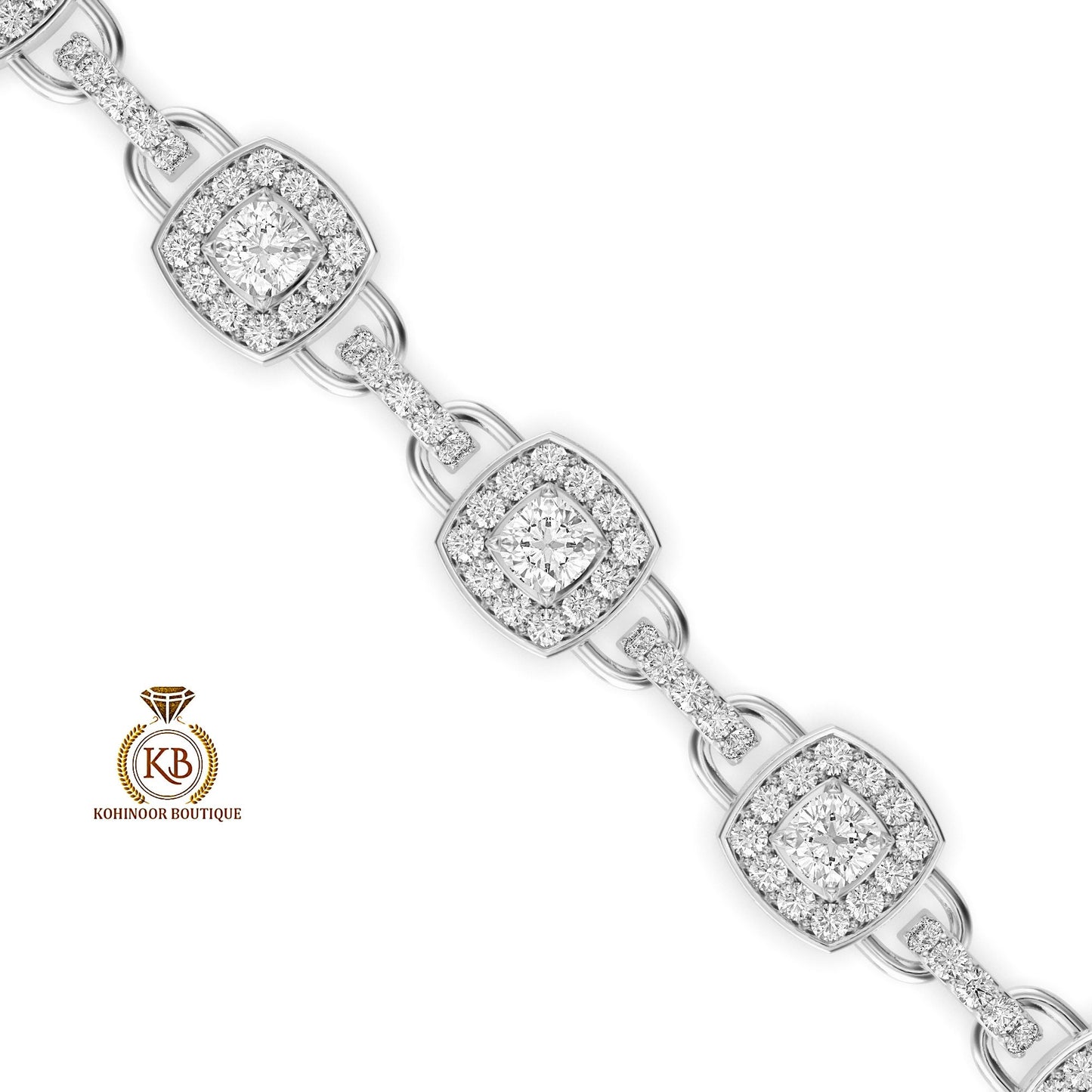 Moissanite Cushion cut Tennis Bracelet, Bracelet for women, Bracelet for her\girls, Anniversary\Birthday\Christmas gift