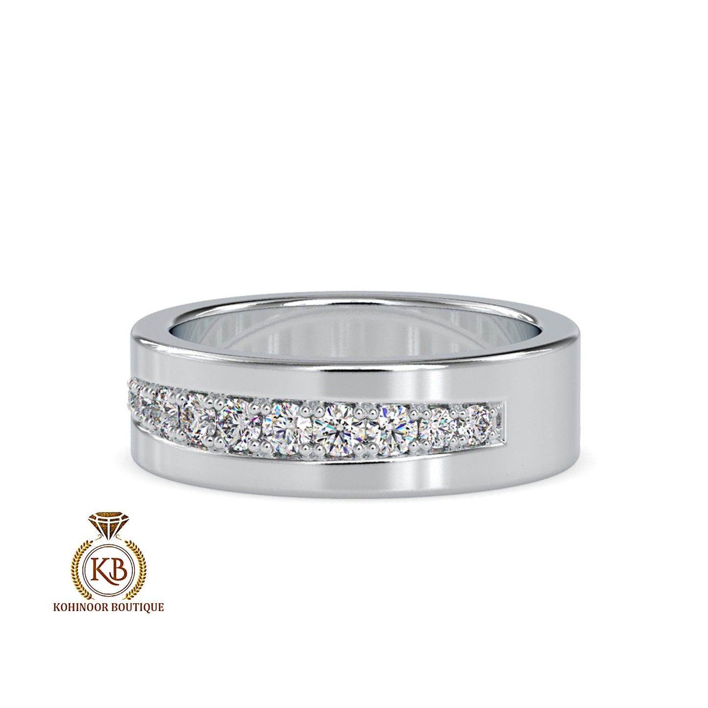 Moissanite Engagement\Proposal\anniversary\Wedding\Stackable Ring in White\Yellow\Rose Gold for Men\Women