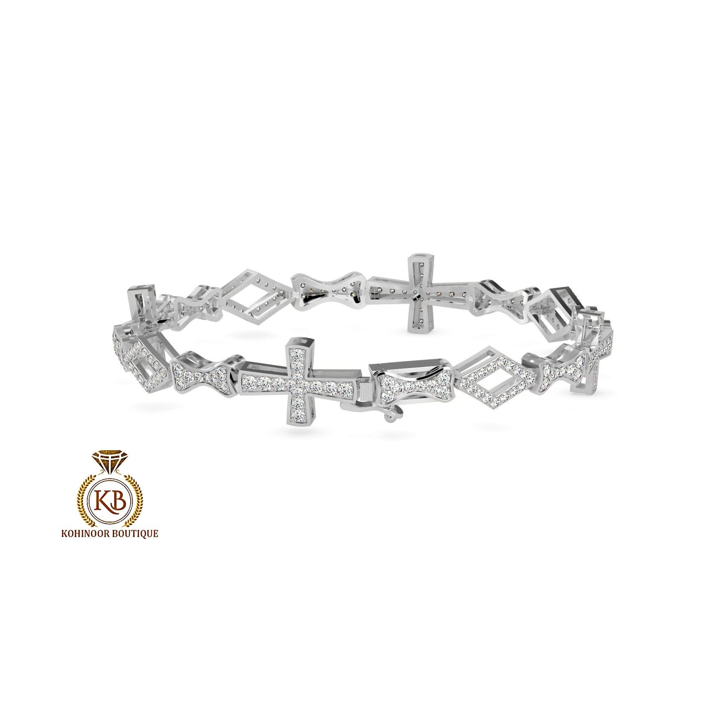 Moissanite Holy Jesus Christ cross Tennis Bracelet, Bracelet for women, Bracelet for her\girls, Anniversary\Birthday\Christmas gift