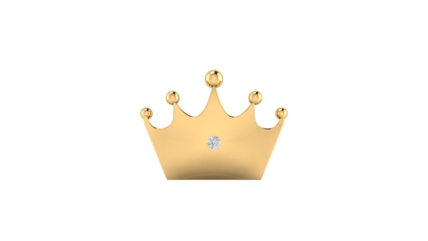 Baby shower gift, Treasures Eleven Crown charm, crafted for babies and children, Personalised at the back with the name & birth date