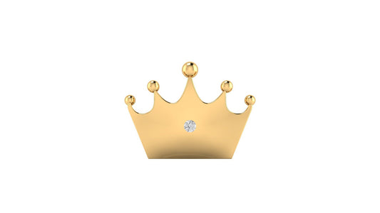 Baby shower gift, Treasures Eleven Crown charm, crafted for babies and children, Personalised at the back with the name & birth date