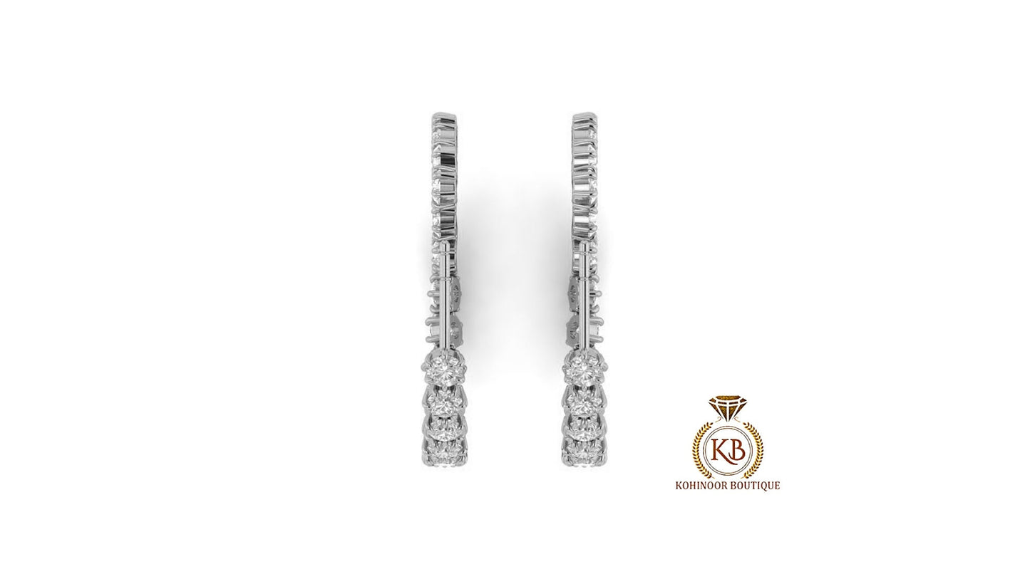 Round Twisted Eternity Moissanite hoops and huggies, This Hoops are lightweight, easy to wear, and a must-have for every jewelry collection