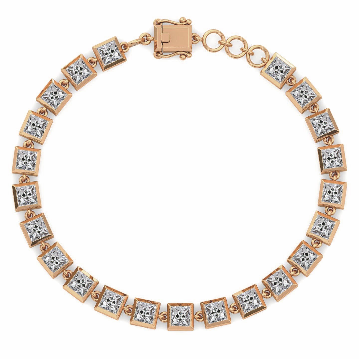 French Cut Moissanite Tennis Bracelet, Antique Cut Bracelet for women, Bracelet for girls, Bracelet for her, Anniversary gift