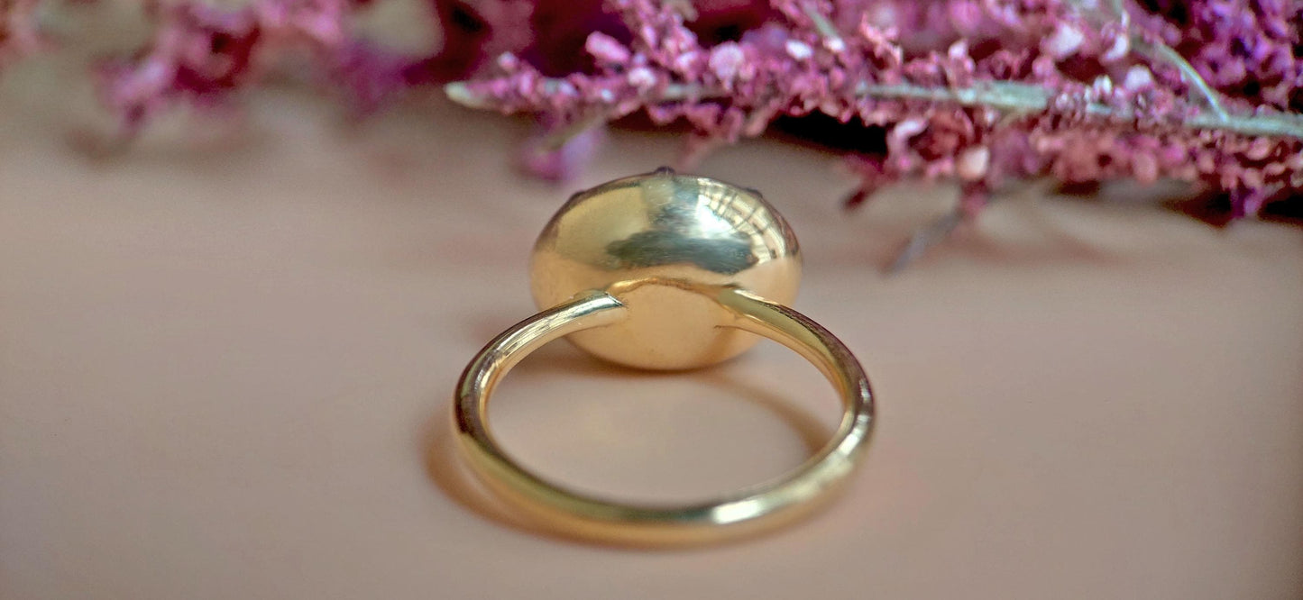 East west set Oval Moissanite Button Back Georgian Cut Down Set Solitaire Engagement ring, blackened gold ring ring for women, Ring for her.
