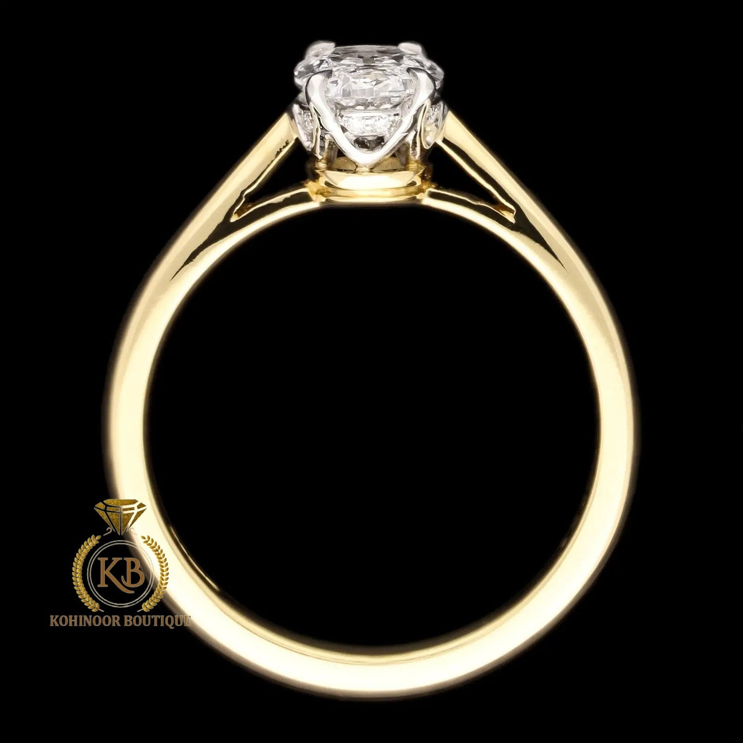 Old mine Cut OMC Oval Moissanite Solitaire Hidden Halo Engagement Ring, Proposal\Anniversary\Promise Ring in White\Yellow\Rose Gold