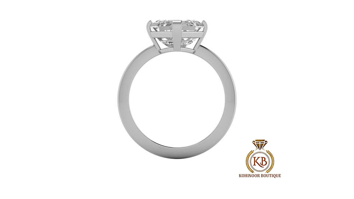 Asscher Cut Kite Set Octagonal Moissanite Solitaire Engagement ring Wedding\Proposal\Promise Ring