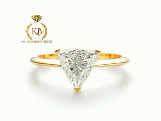 Trillion\trilliant Moissanite solitaire Engagement\Bridal\propose\anniversary Ring with White\Yellow\Rose Gold