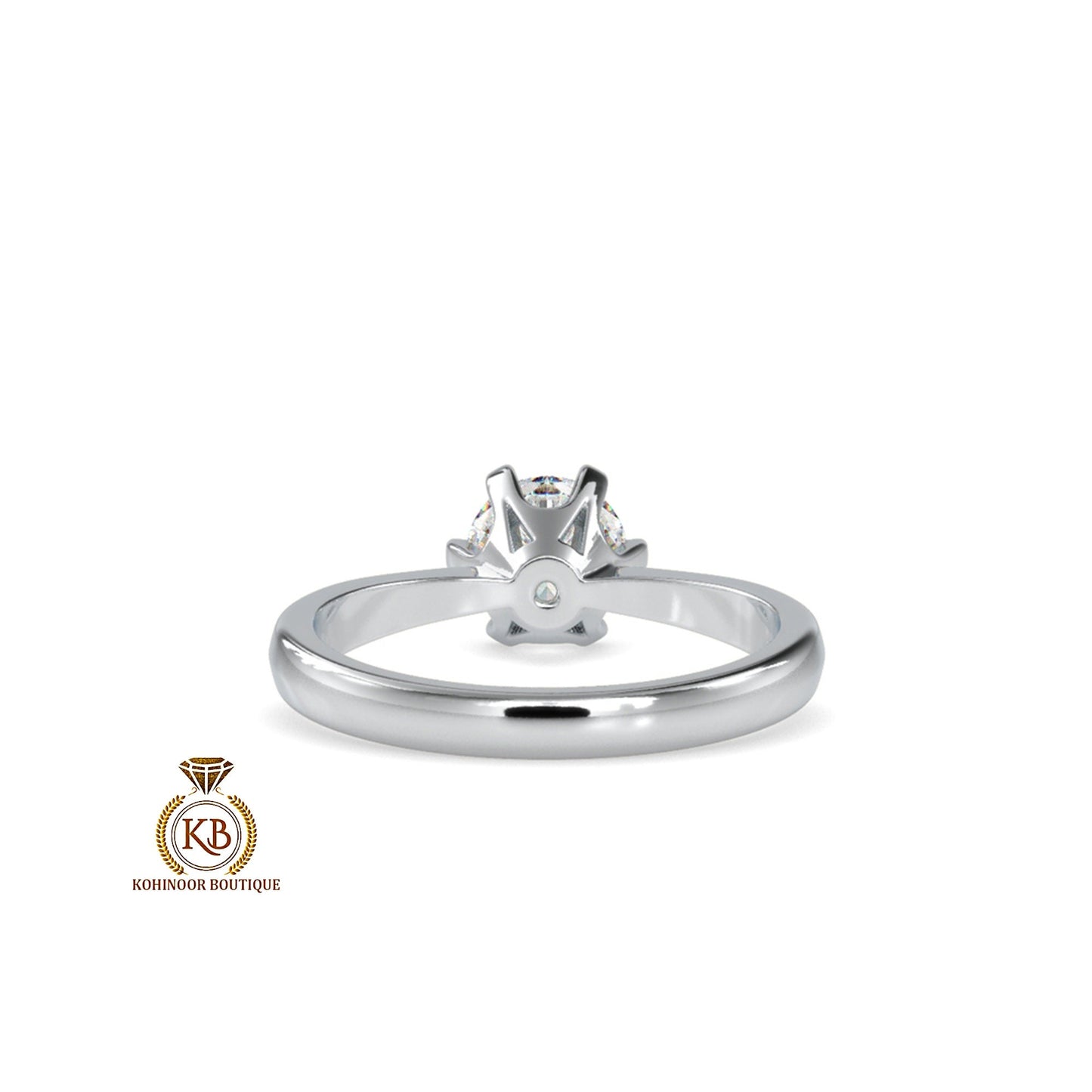 Round Cut classic Solitaire with pinched band Moissanite Engagement ring, Platinum ring, ring for women, ring for her, Proposal ring.
