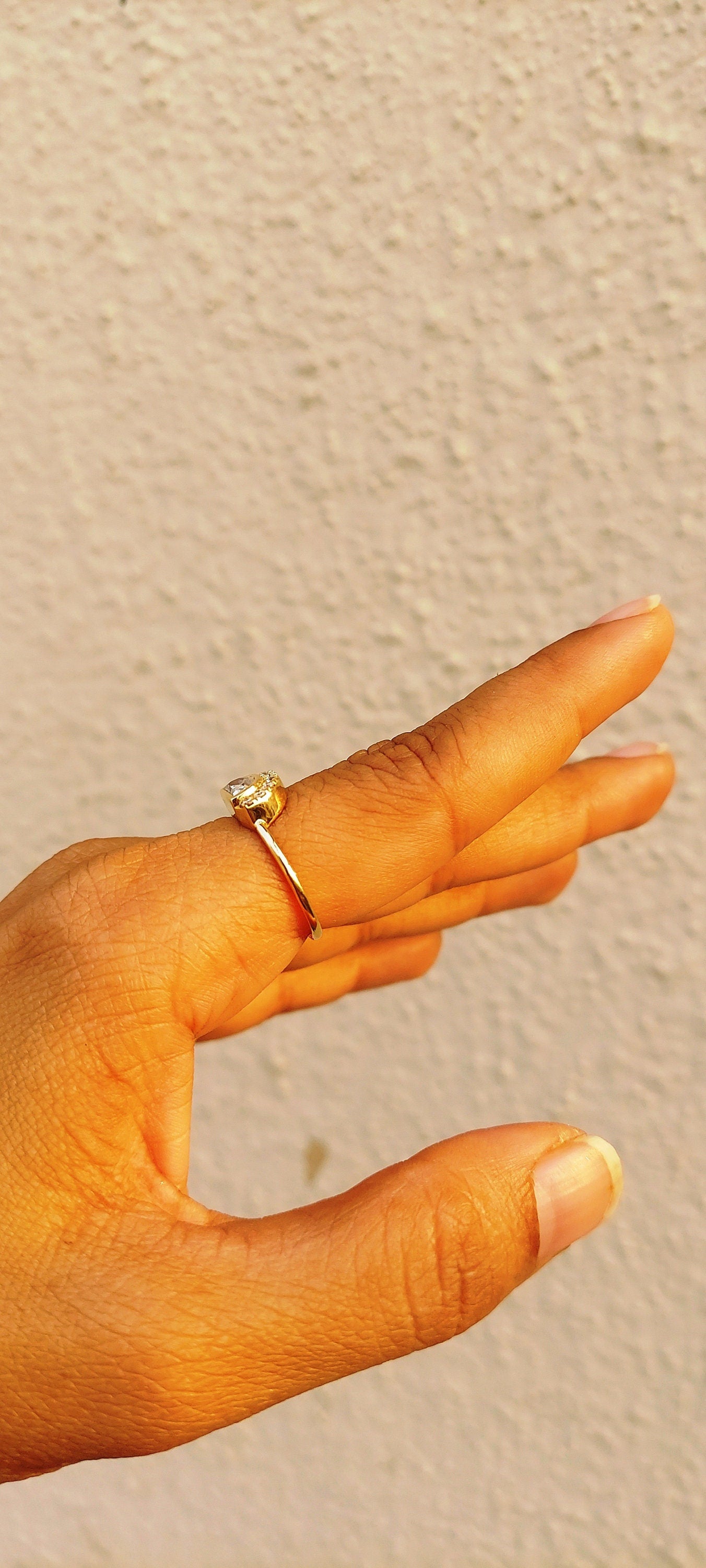 Half Moon Moissanite halo Engagement ring , Bridal\Wedding\Promise\Proposal Ring enhancer with 18k\14k\10k White\Yellow\Rose Gold