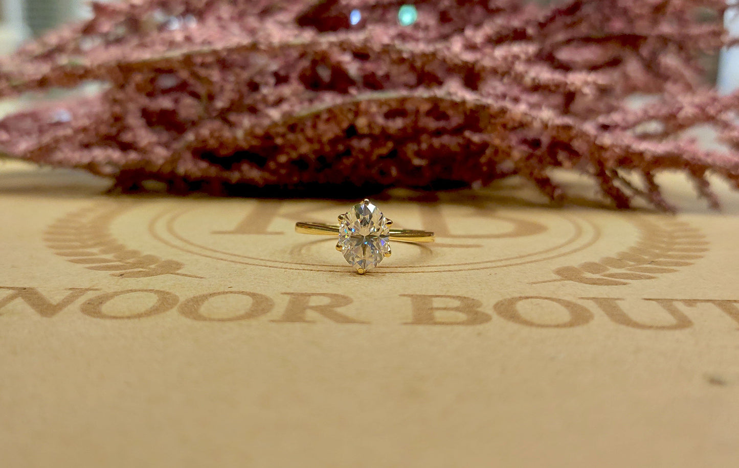 Tulip Lotus Prong Oval Moissanite Solitaire Engagement Ring, flower basket ring, petal prong ring, tulip prong ring, petit oval ring.