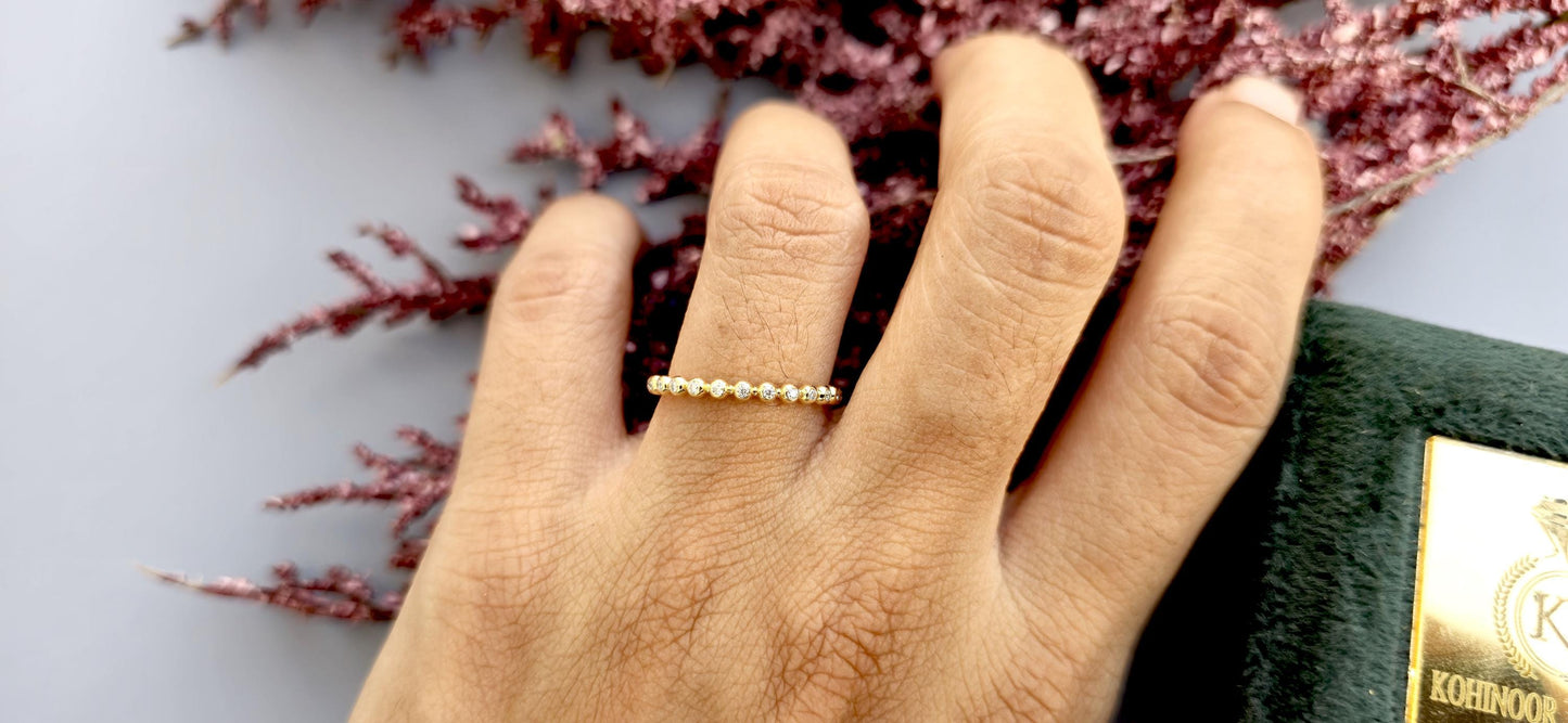 Cute stackable bubble band, Half\Full eternity wedding band, bands for women, gift for her, birthday anniversary gift, design your own stack