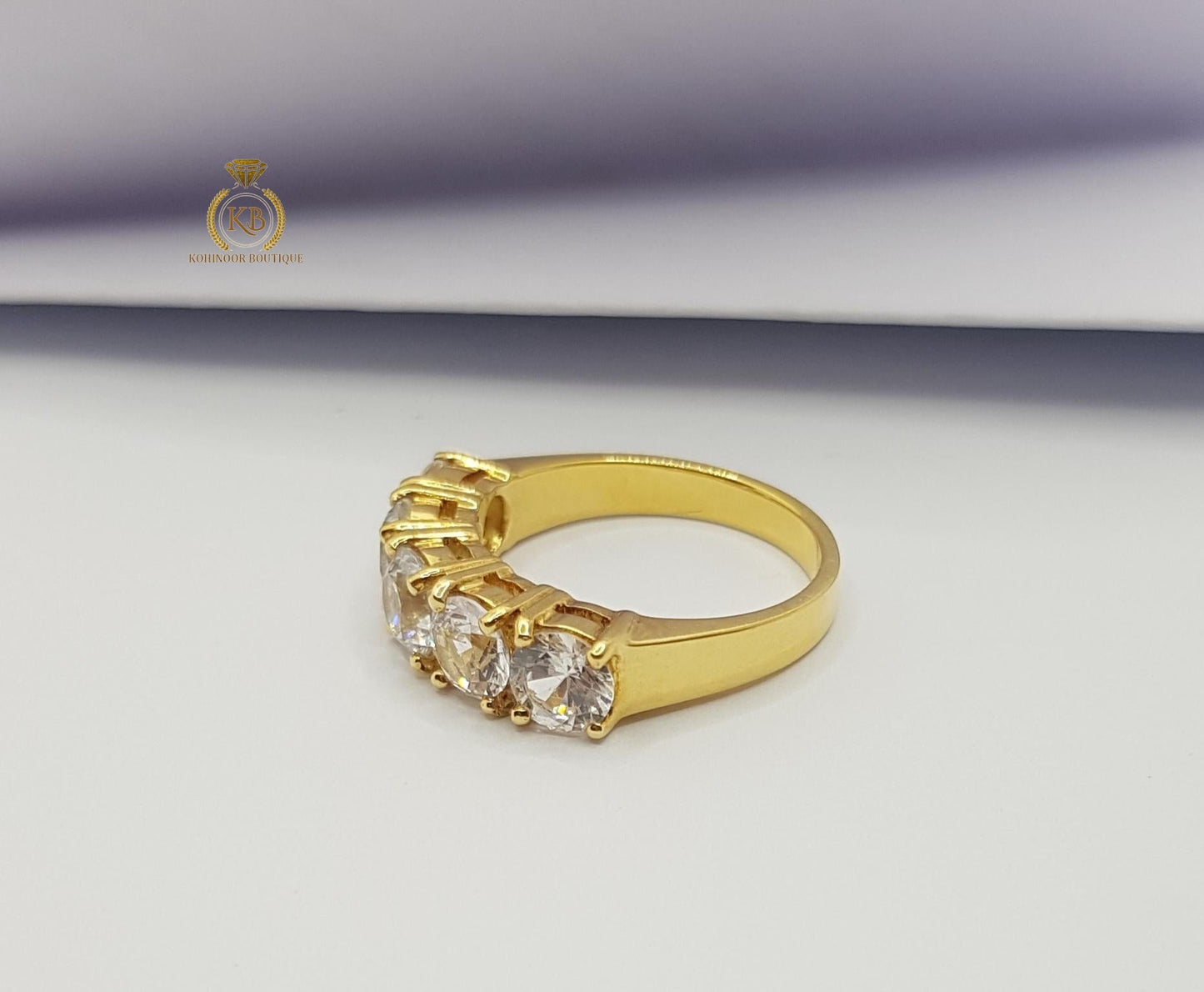 Vintage Round Cut 5 stone Moissanite wedding band, anniversary Band, wedding band, gift for wife, ring for her