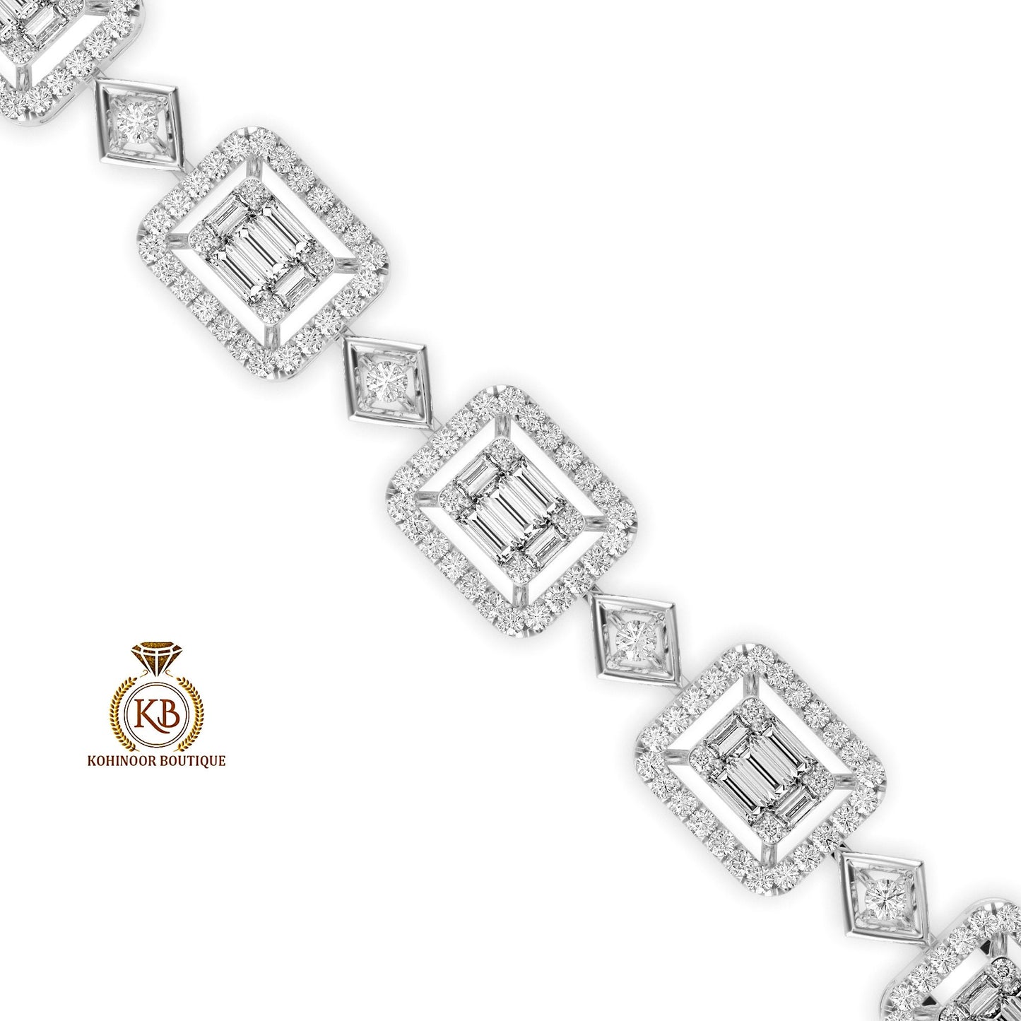 Moissanite Baguette and round Tennis Bracelet,Bracelet for women, Bracelet for her\girls, Anniversary\Birthday\Christmas gift