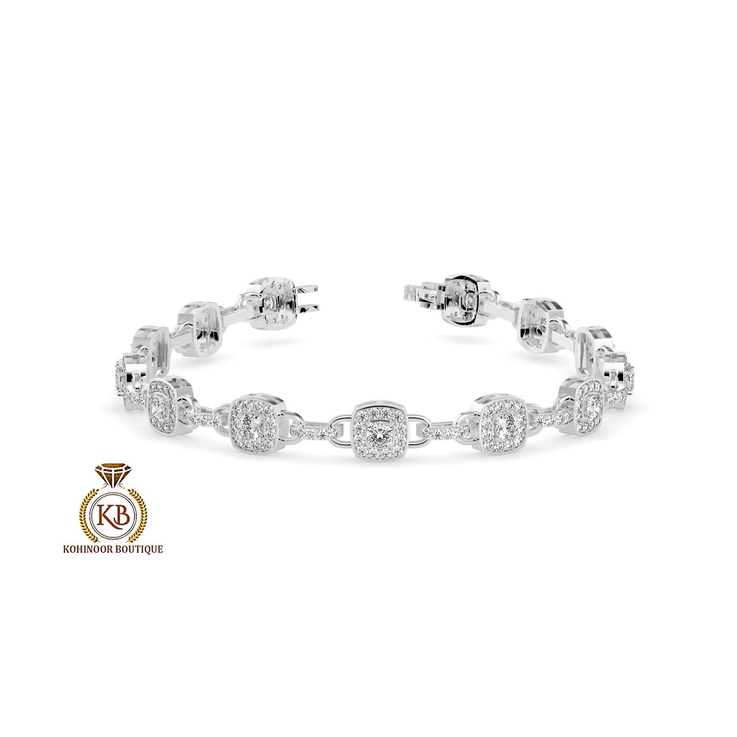 Moissanite Cushion cut Tennis Bracelet, Bracelet for women, Bracelet for her\girls, Anniversary\Birthday\Christmas gift