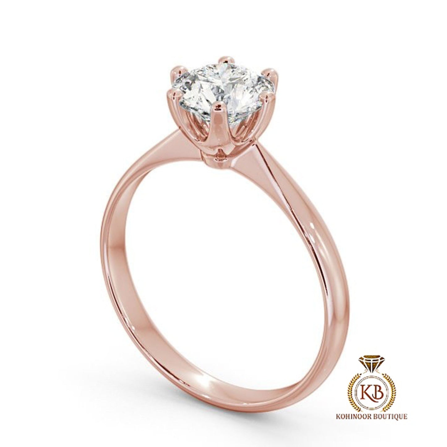 Round Cut (any shape & size) Classic Solitaire Moissanite Engagement\Wedding\Mother Ring in 18k\14k\10k