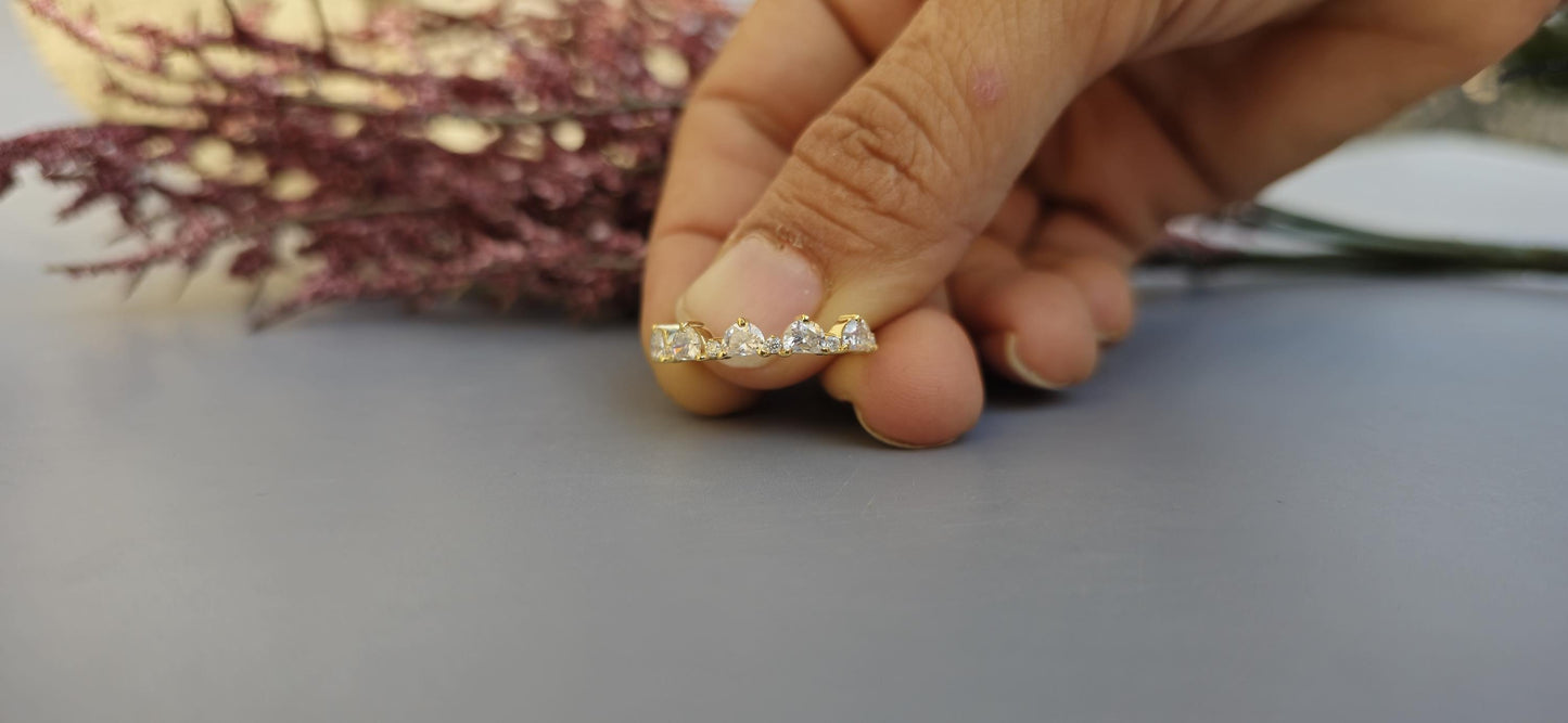 Half Moon Lace moissanite wedding band, Available in 3 styles Half Eternity\ Full Eternity\ Open end Full Eternity.