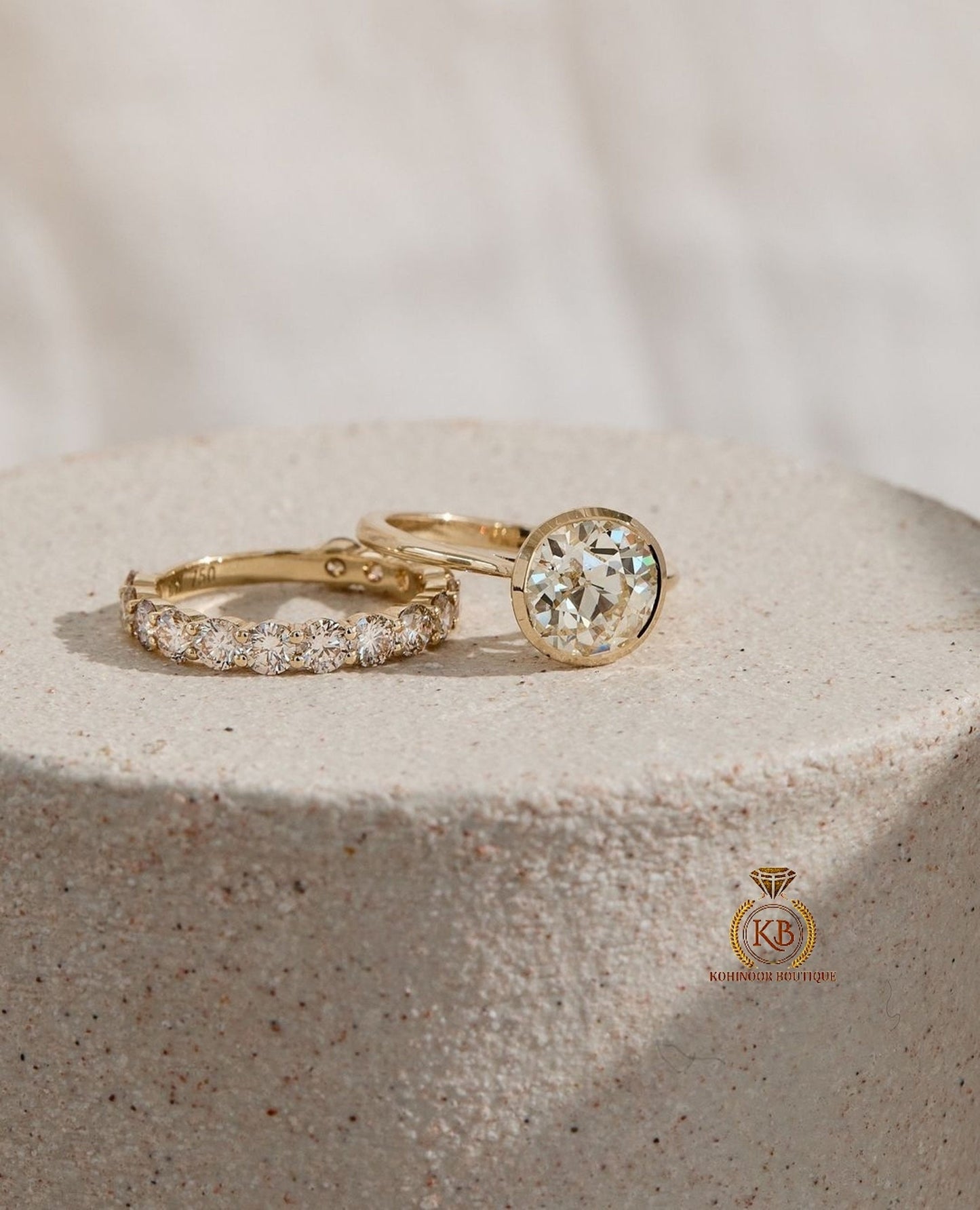 Old European Cut OEC Bezel Set Moissanite Solitaire Engagement Ring, Promise\Propose\Anniversary Ring 18k\14k\10k White\Yellow\Rose Gold