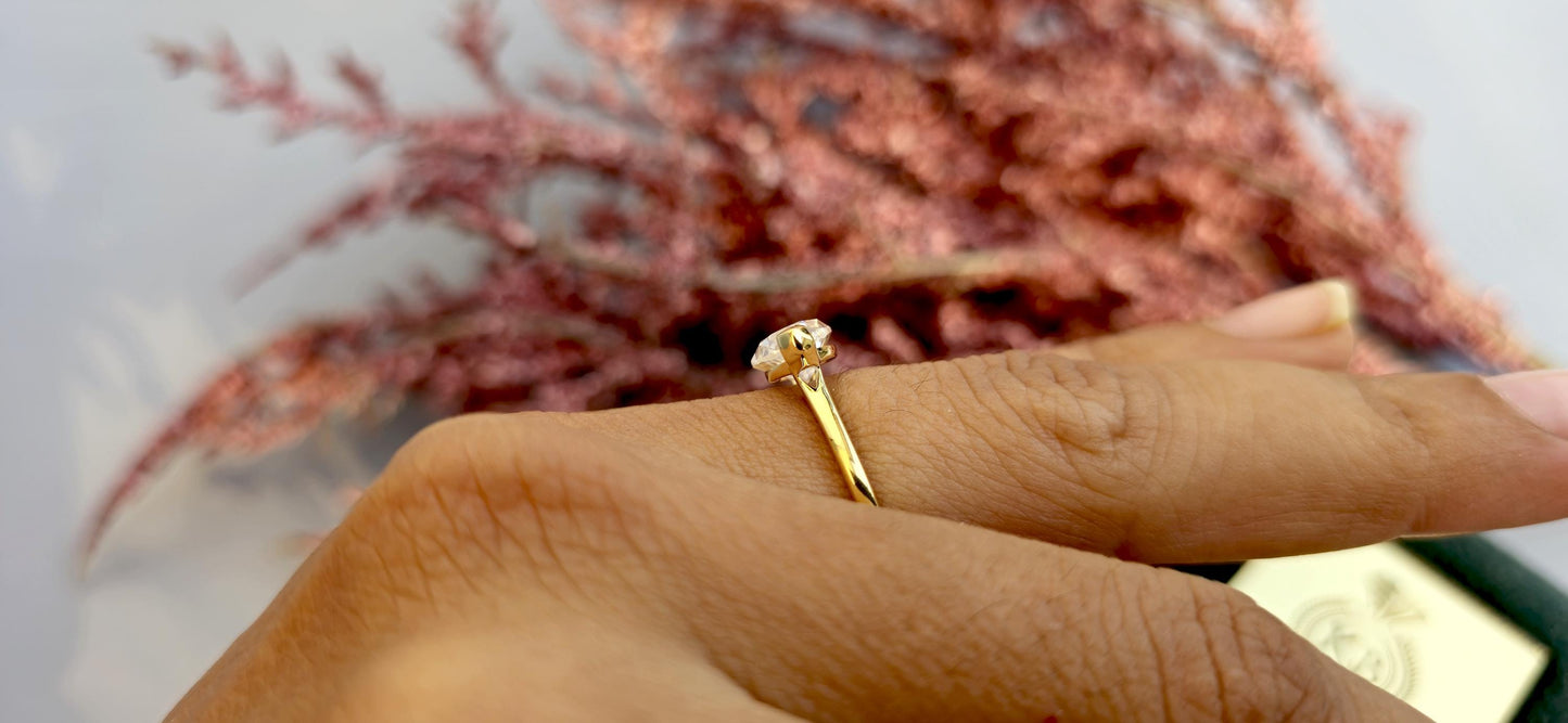 East West Bezel Set Marquise Moissanite Solitaire Engagement Ring, Rings for women, Low profile ring, statement art deco ring, ring for her.
