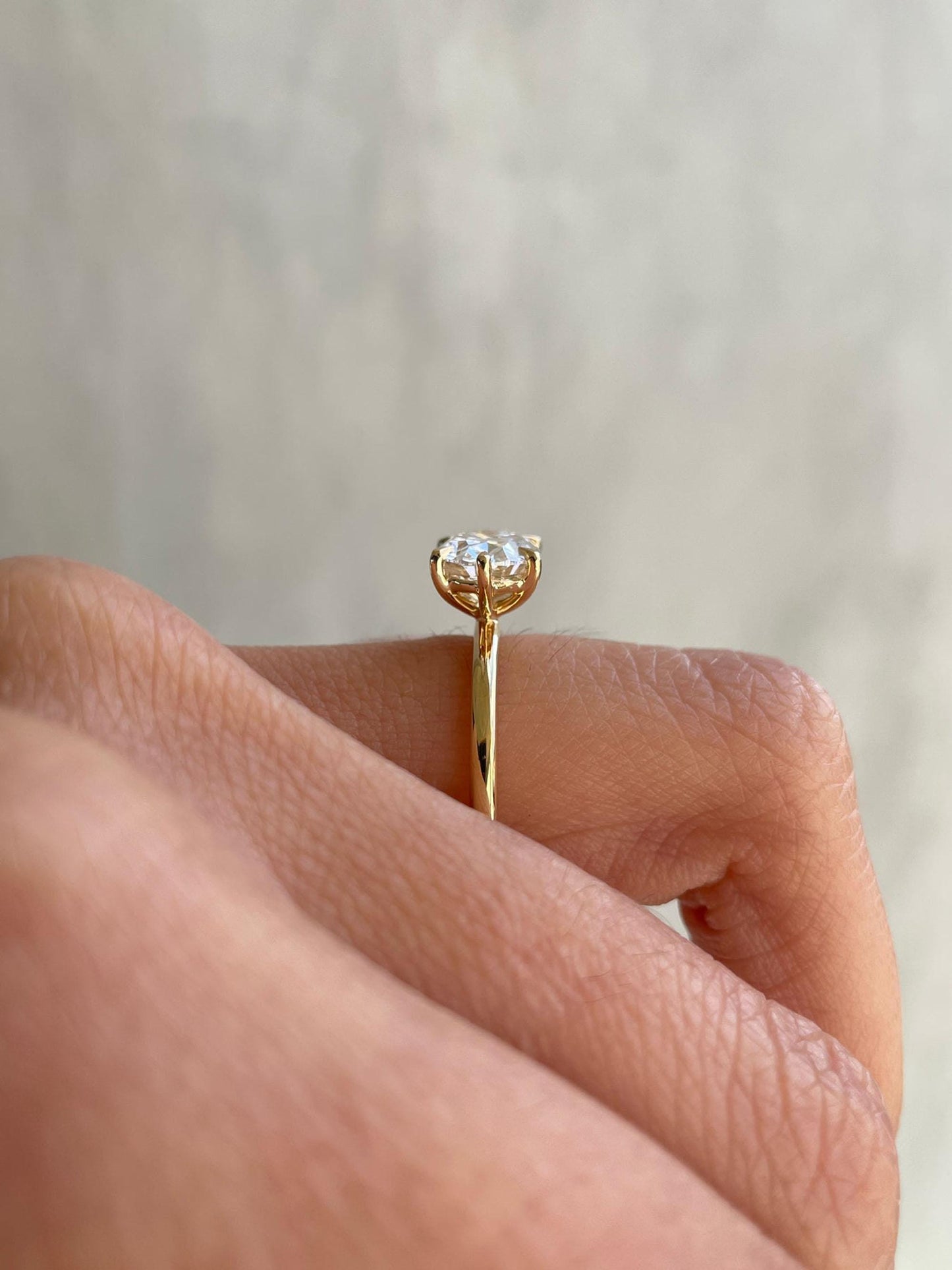 East west set Oval Lab grown diamond ring, Ring for her, Ring for women, Gift for women, Proposal ring, Travel ring