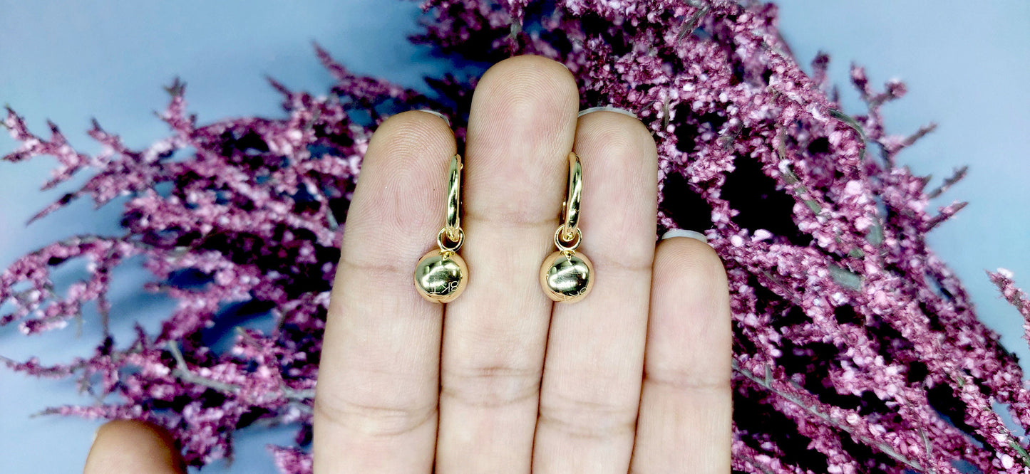 Round CZ Cubic Zirconia button back Georgian cut down Gypset huggie, removable hoops, statement earring, blackened gold earrings.