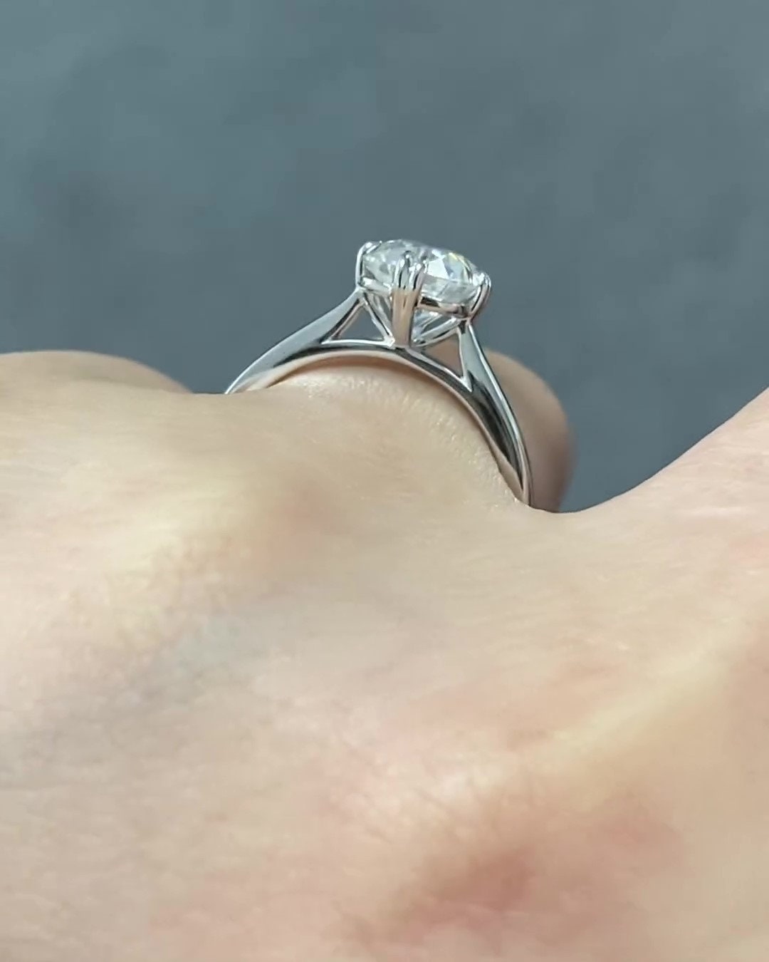 Old Mine Cut OMC Elongated Cushion Cut Moissanite Double claw Compass prong Cathedral set Engagement Ring, Proposal ring.
